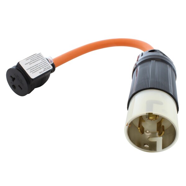 Ac Works Plug Adapter, STW, 6-15/20R, SS2-50P, 1.5 ft., Orange SS2CB620 - main